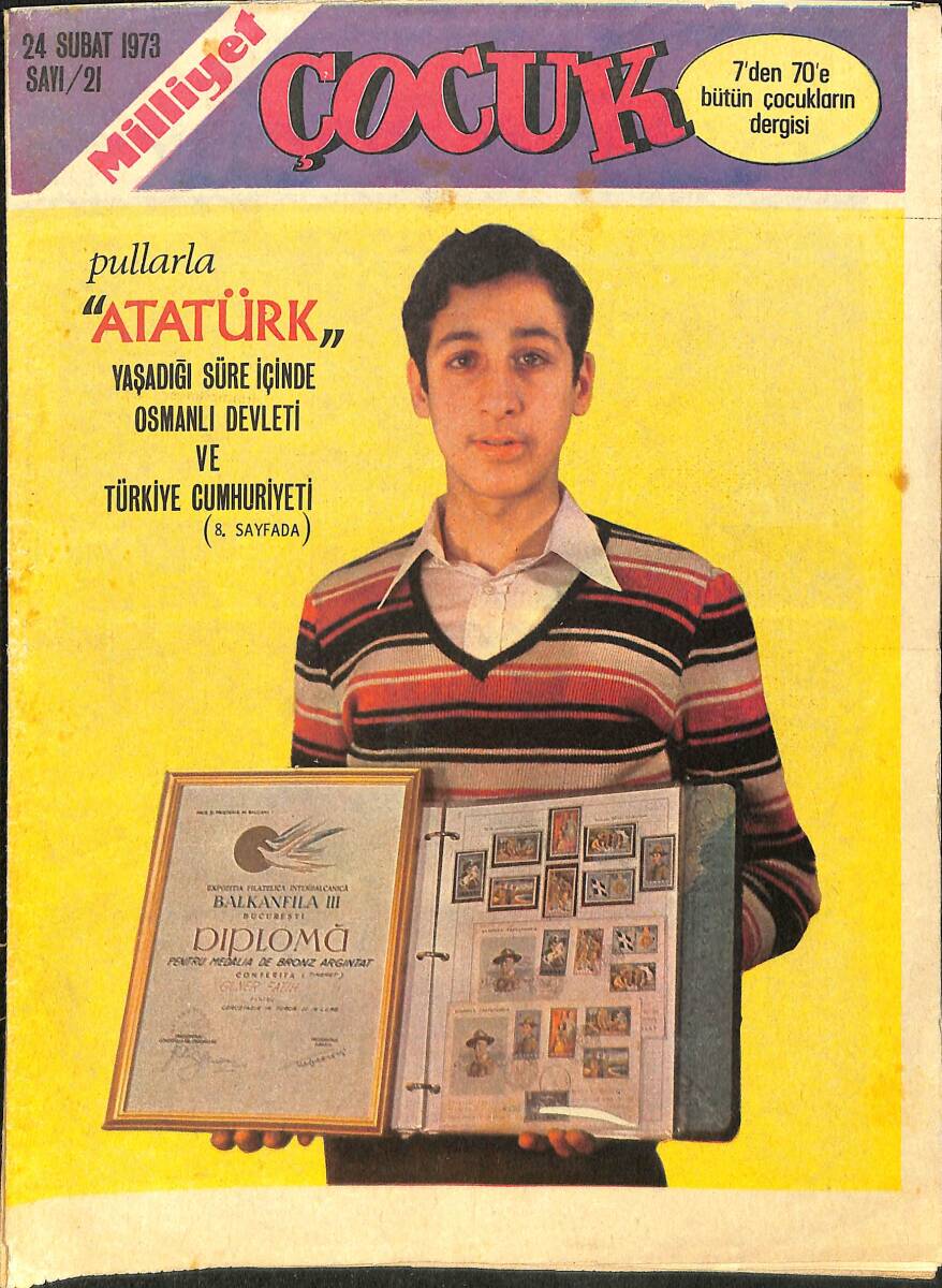 Milliyet Çocuk 24 Şubat 1973 Sayı: 21 - Ten Ten Maceraları - Albay Bum NDR97401 - 1