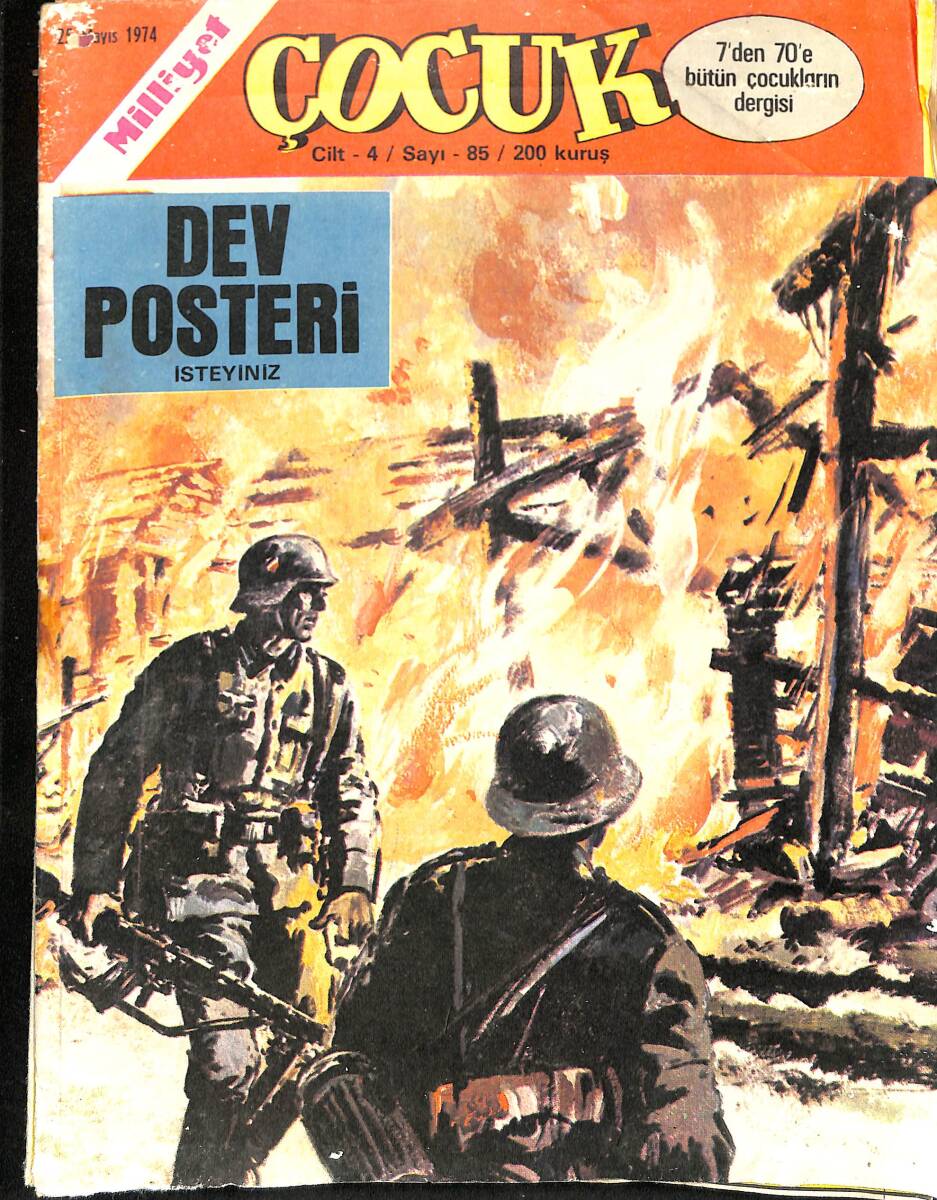Milliyet Çocuk 25 Mayıs 1974 Sayı: 85 - Red Kit - Örümcek Adam - Stanislas NDR98118 - 1