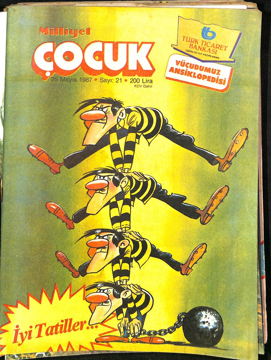 Milliyet Çocuk 25 Mayıs 1987 Sayı: 21 - Kapak: Daltonlar - Define Adası NDR98081 - 1