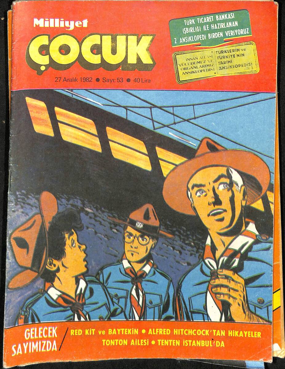 Milliyet Çocuk 27 Aralık 1982 Sayı: 53 - Red Kit - Demir Yumruklu Adam - İbrahim Tatlıses Havada Uyuyor - Gaddar Davut NDR98071 - 1