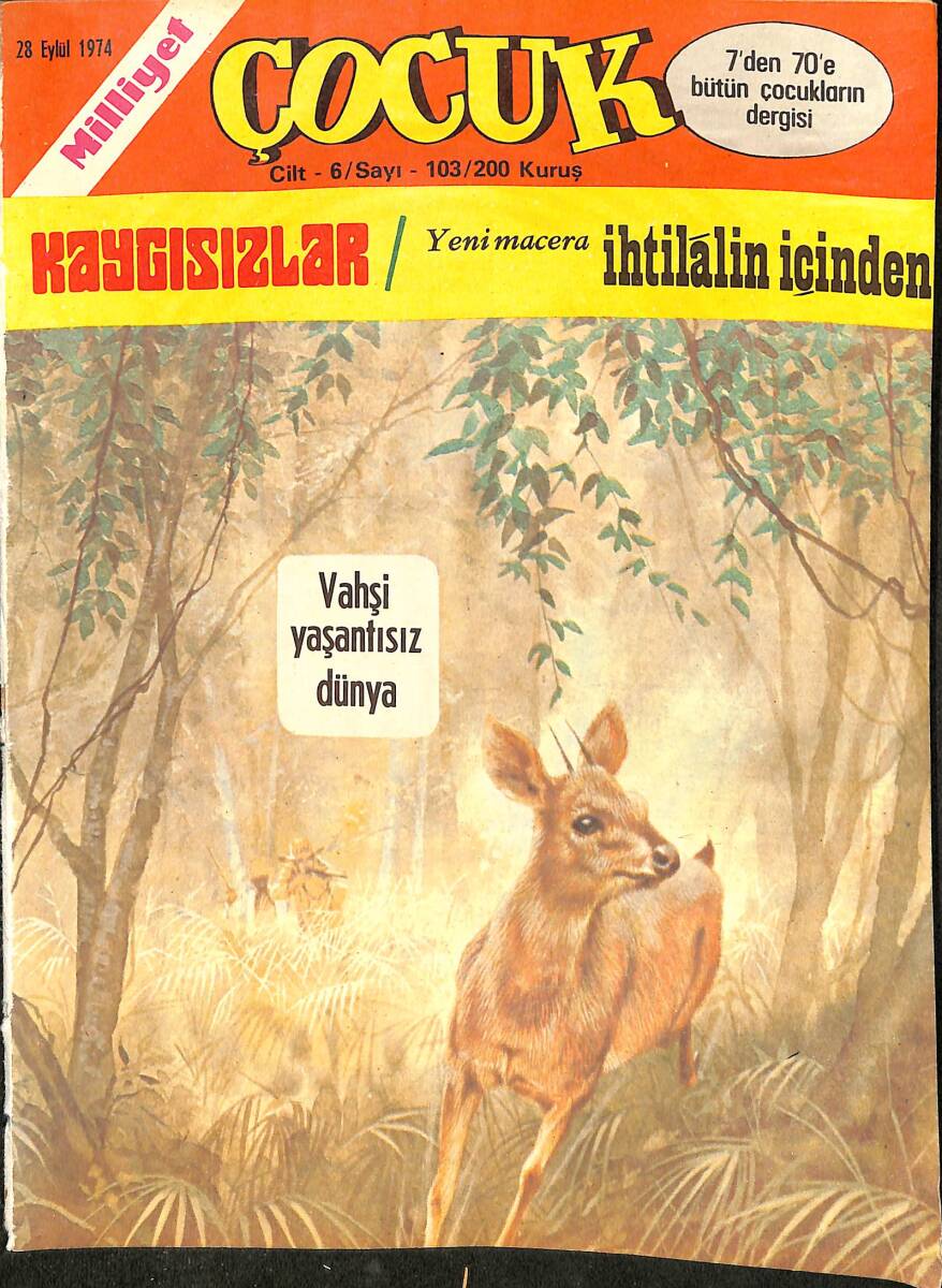 Milliyet Çocuk 28 Eylül 1974 Sayı: 103 - Tommy Banco - Örümcek Adam - Pembe Panter NDR97328 - 1
