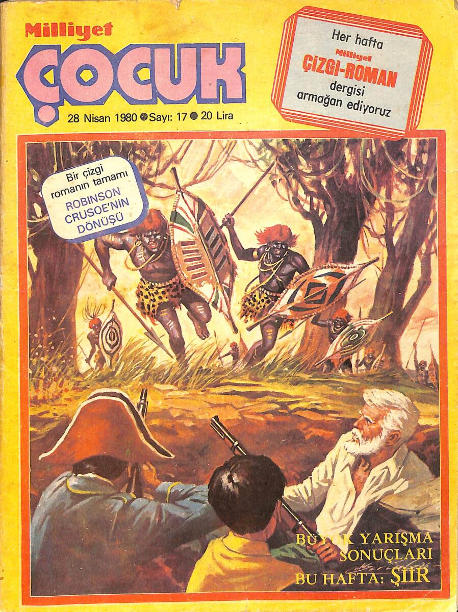 Milliyet Çocuk 28 Nisan 1980 Sayı: 17 - Uzay Çocukları - Çizgi Roman Mevcut Değildir. - Superman Marka Balonlu Çiklet Reklamı NDR97394 - 1
