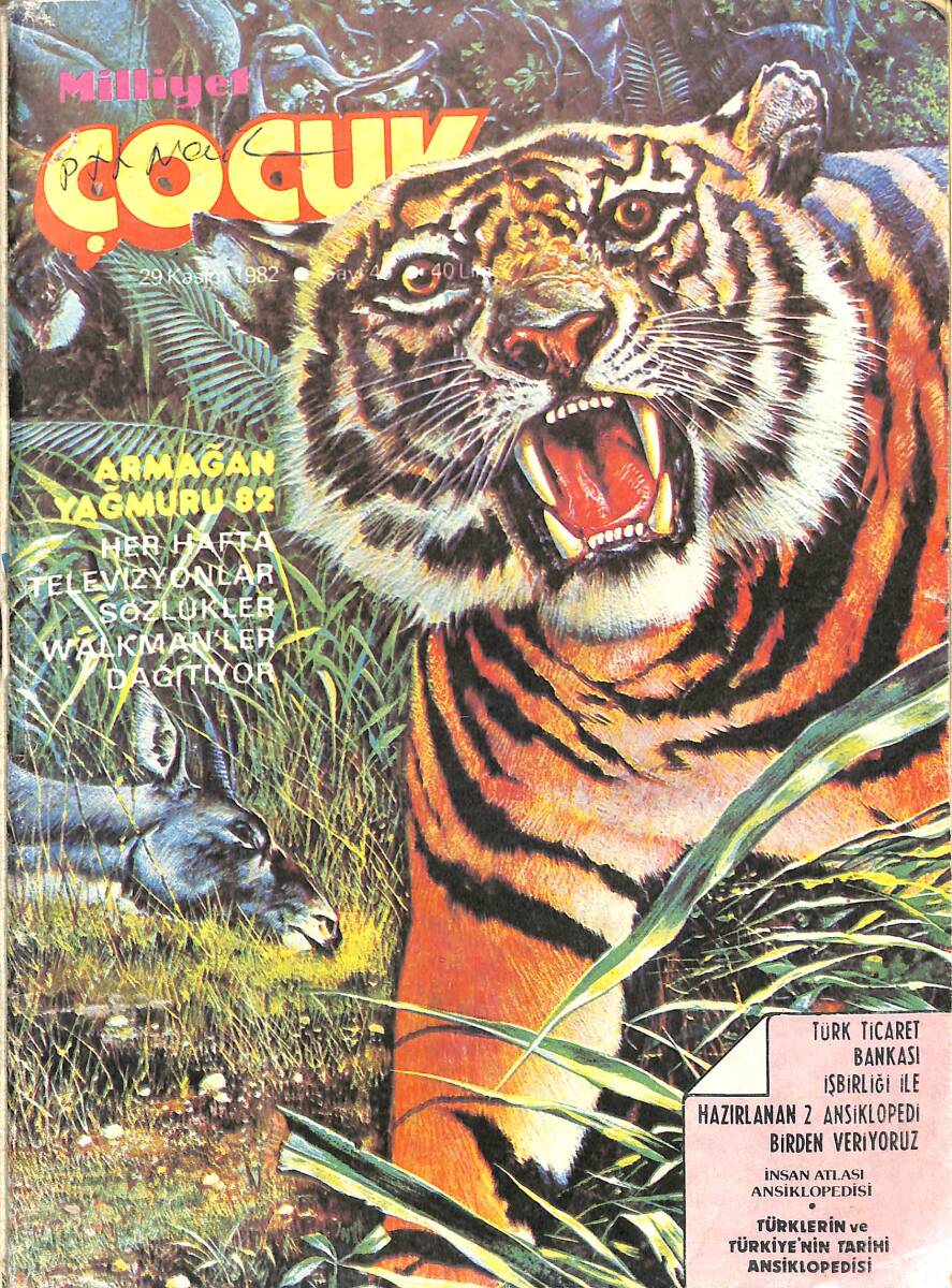 Milliyet Çocuk 29 Kasım 1982 Sayı: 49 - Red Kit - Demir Yumruklu Adam - Tarzan - Tarık Akan NDR98113 - 1