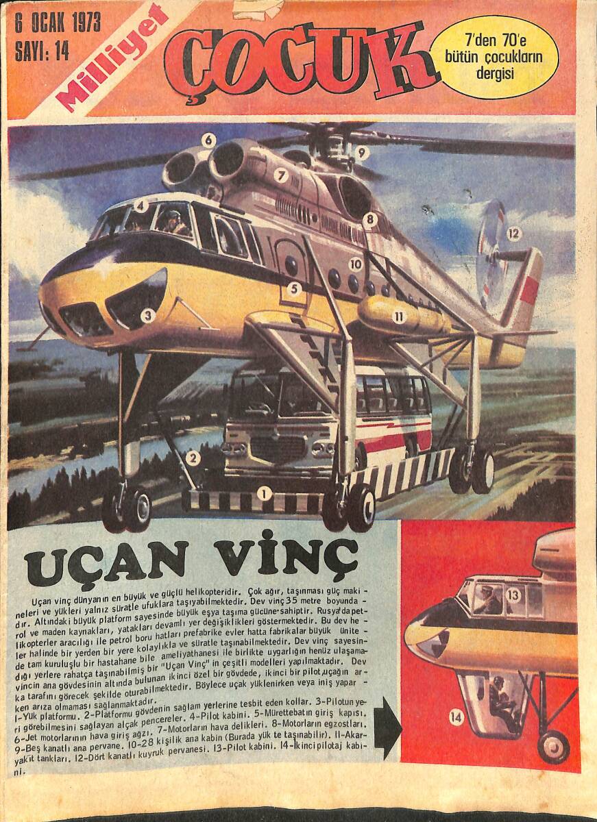 Milliyet Çocuk 3 Şubat 1973 Sayı: 14 - Ten Ten Maceraları - Albay Bum NDR97405 - 1