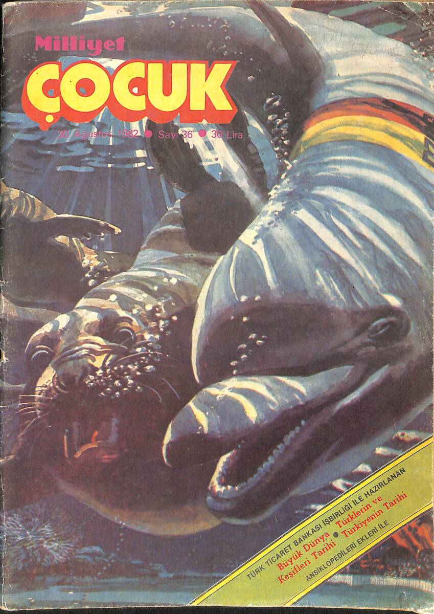 Milliyet Çocuk 30 Ağustos 1982 Sayı: 36 - Red Kit - Bernard Prens - Korkusuz Gazeteci - Demir Yumruklu Adam - Rocky 3 NDR98177 - 1