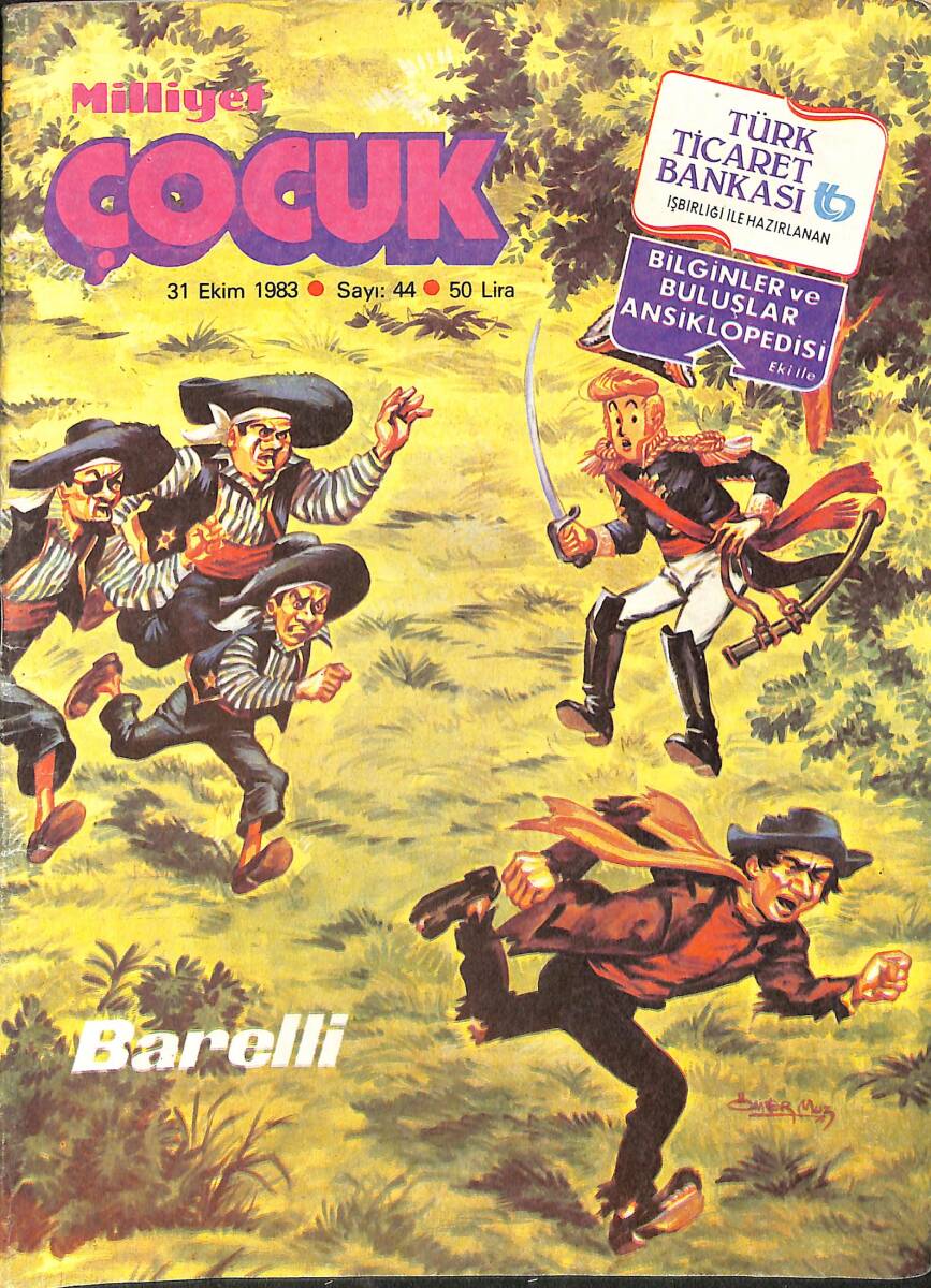 Milliyet Çocuk 31 Ekim 1983 Sayı: 44 - Red Kit - Kırk Ambar - Siyah Kısrak NDR97359 - 1