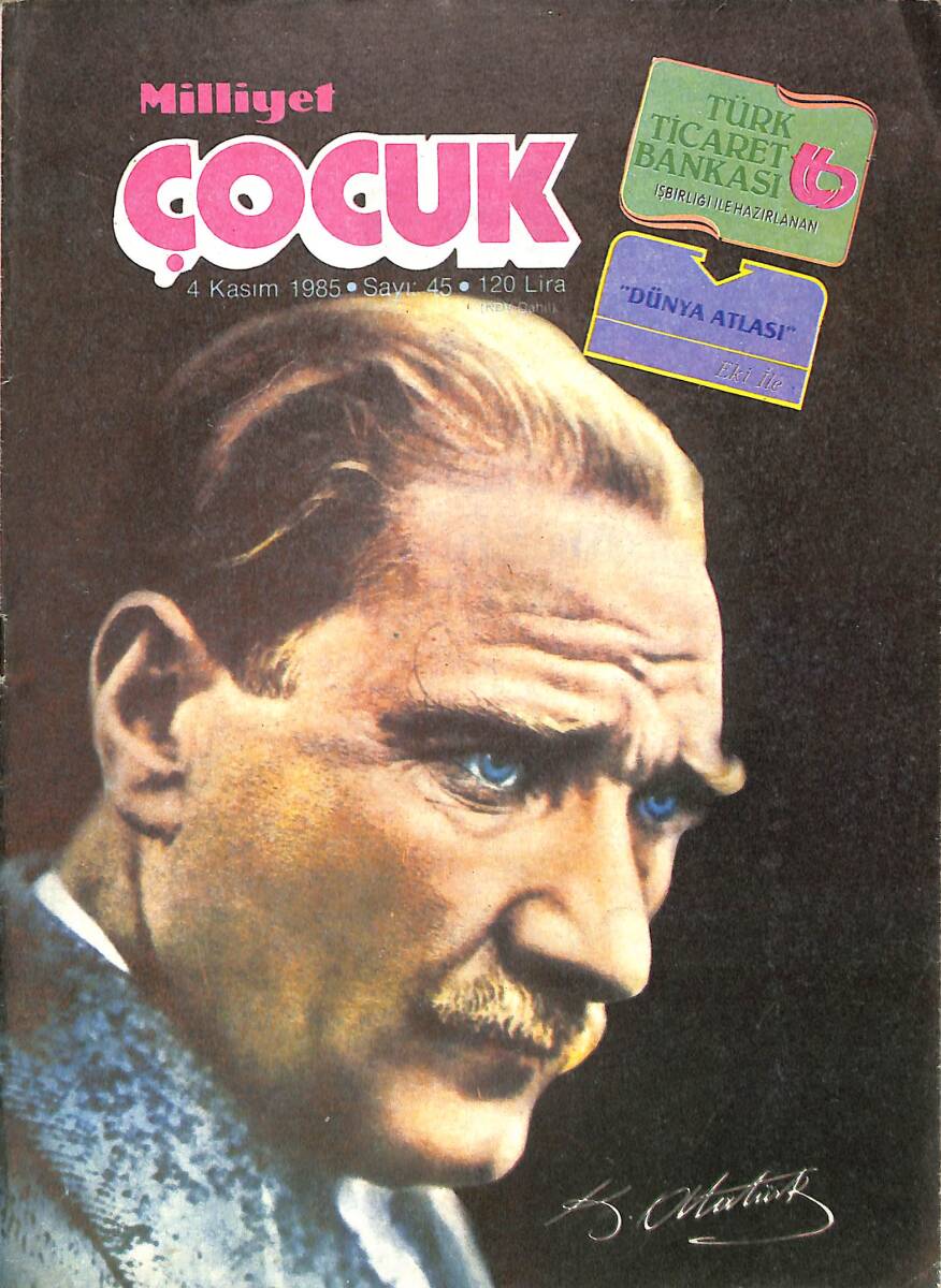 Milliyet Çocuk 4 Kasım 1985 Sayı: 45 - Red Kit - Ormanlar Kralı Robin - Şirinler NDR97337 - 1