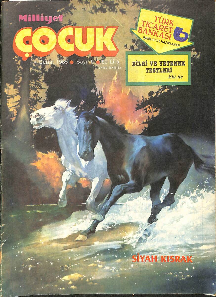 Milliyet Çocuk 4 Şubat 1985 Sayı: 6 - Red Kit - Şimşek Santrafor - Şirinler NDR97343 - 1