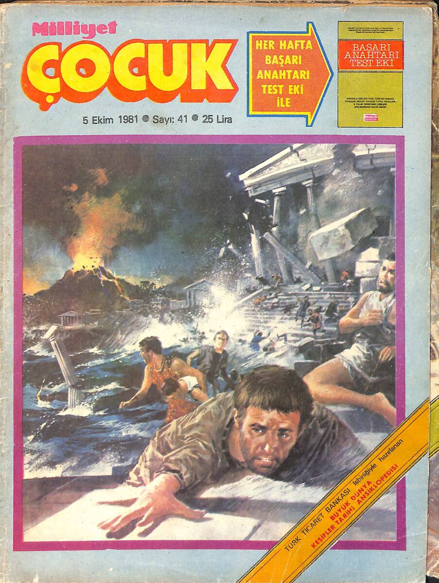 Milliyet Çocuk 5 Ekim 1981 Sayı: 41 - Ecel Yarışçısı - Yıldırım Teğmen - Demir Yumruklu Adam - Tarzan NDR98345 - 1