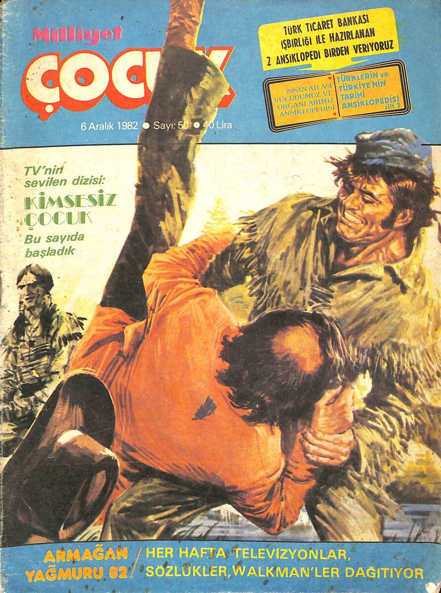 Milliyet Çocuk 6 Aralık 1982 Sayı: 50 - Red Kit - Tarzan - Pele, Pepsi Reklamı - Demir Yumruklu Adam NDR98114 - 1
