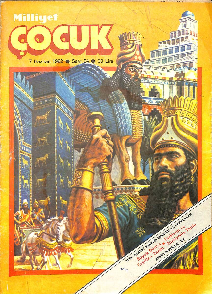 Milliyet Çocuk 7 Haziran 1982 Sayı: 24 - Red Kit - Tarzan - Sema Çikletleri Adile Naşit Reklamı NDR97438 - 1
