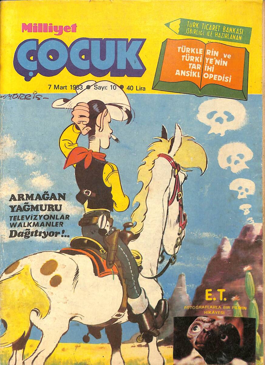Milliyet Çocuk 7 Mart 1983 Sayı: 10 - Red Kit - Tenten İstanbul'da - Baytekin NDR97441 - 1