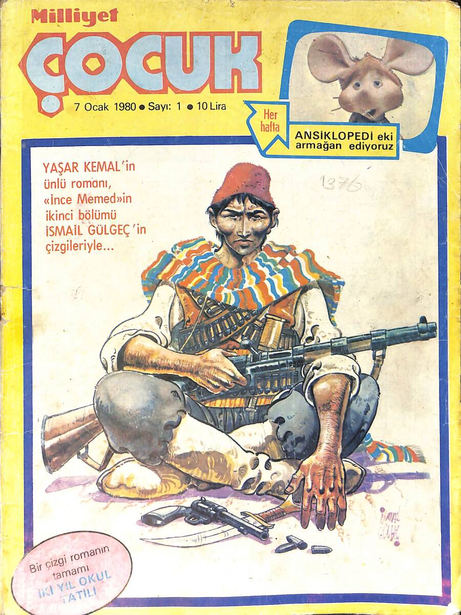 Milliyet Çocuk 7 Ocak 1980 Sayı: 1 - Temel Reis - Çizgi Roman 