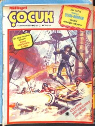 Milliyet Çocuk 7 Temmuz 1980 Sayı: 27 - Uzay Çocukları - Çizgi Roman Mevcut Değildir - Superman Balonlu Çiklet Reklamı NDR98147 - Gökçekoleksiyon