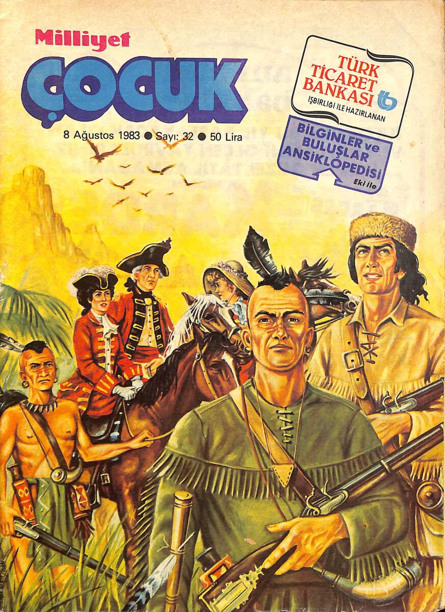 Milliyet Çocuk 8 Ağustos 1983 Sayı: 32 - Red Kit Çöl Kartalı 5 NDR98384 - 1