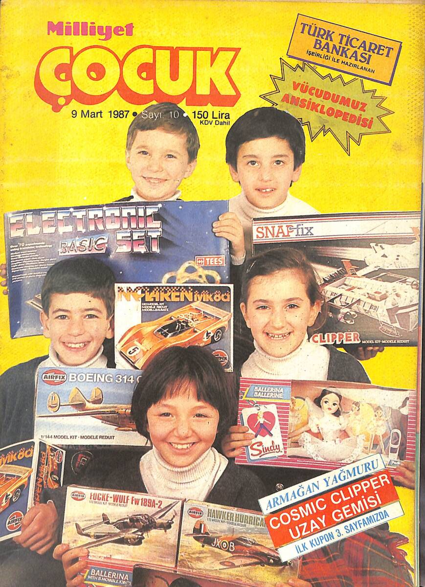 Milliyet Çocuk 9 Mart 1987 Sayı: 10 - Kaptan Cousteau - Şirinler - Red Kit NDR98135 - 1