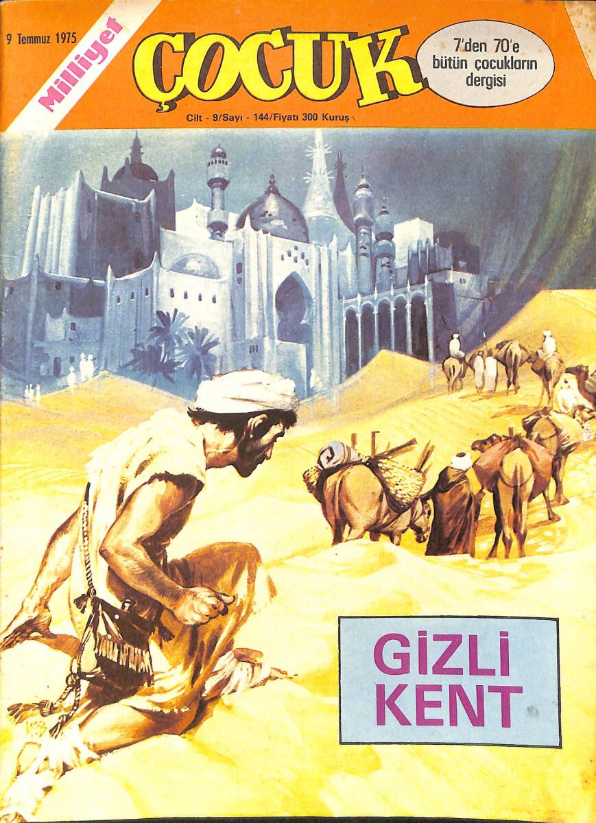 Milliyet Çocuk 9 Temmuz 1975 Sayı: 144 - Şampiyon - Kaptan Erik - Örümcek Adam - Red Kit NDR98053 - 1