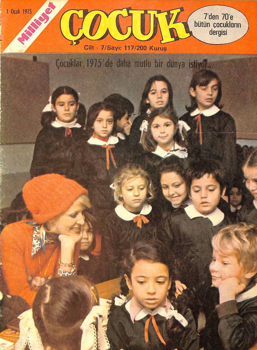 Milliyet Çocuk Dergisi 1 Ocak 1975 Sayı: 117 - Red Kit - Tommy Banco - Örümcek Adam - Kaygısızlar - Pembe Panter - Gökben NDR97094 - 1