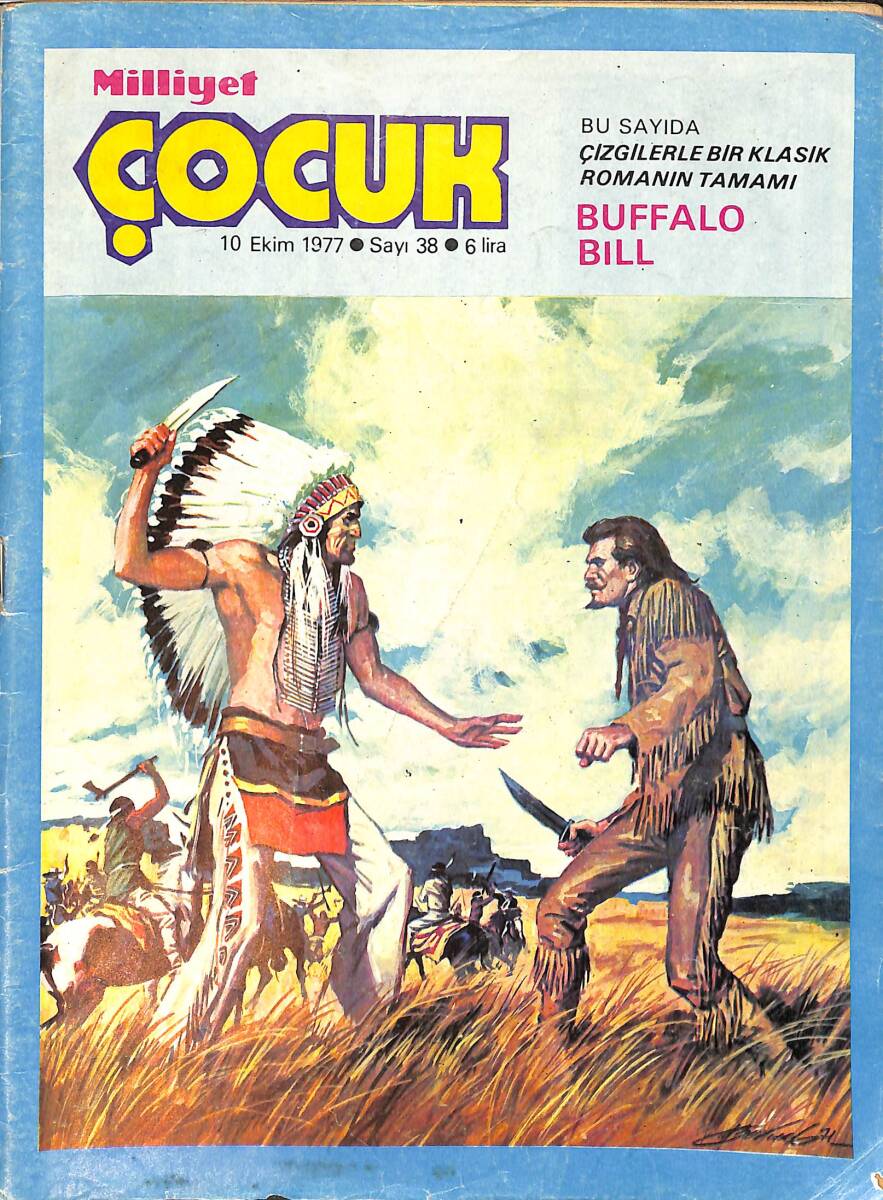 Milliyet Çocuk Dergisi 10 Ekim 1977 Sayı:38- Totoş, Buffalo Bill (Orta Sayfada) NDRT97217 - 1