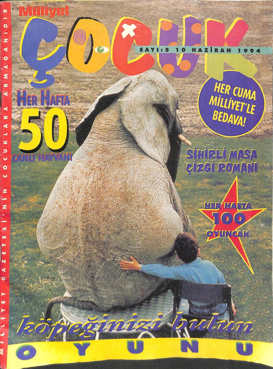 Milliyet Çocuk Dergisi 10 Haziran 1994 Sayı : 5 NDR89037 - 1