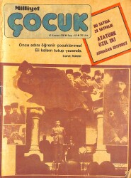 Milliyet Çocuk Dergisi 10 Kasım 1980 Sayı:45 - Kapak: Mustafa Kemal Atatürk, Pembe Tavşan, Ufaklık NDR95709 - Gökçekoleksiyon