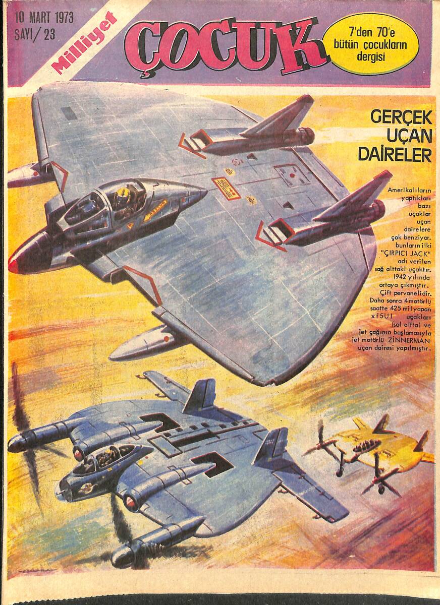 Milliyet Çocuk Dergisi 10 Mart 1973 Sayı 23 - Panama Kanalı - Altın Zincirli Kolye - Tenten'in Maceraları - Sidney Yolculuğu NDR96544 - 1