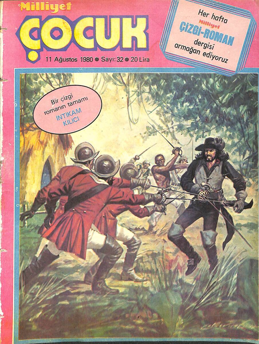 Milliyet Çocuk Dergisi 11 Ağustos 1980 Sayı: 32 - Pembe Panter NDRT97184 - 1