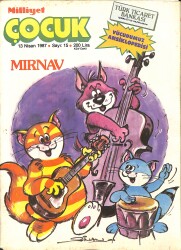 Milliyet Çocuk Dergisi 13 Nisan 1987 Sayı: 15 - Mırnav - Define Adası NDR95994 - Gökçekoleksiyon