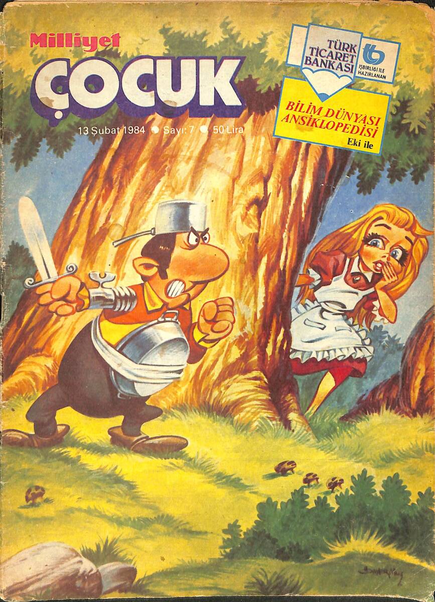 Milliyet Çocuk Dergisi 13 Şubat 1984 Sayı: 7 - Maskara - Red Kit - Siyah Kısrak - Kadir İnanır - Alis Harikalar Ülkesinde - Bob Morane NDR97139 - 1