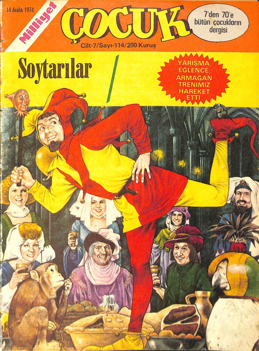 Milliyet Çocuk Dergisi 14 Aralık 1974 Sayı: 114 - Red Kit - Kaygısızlar - Örümcek Adam - Tommy Banco - Pembe Panter NDR97154 - 1