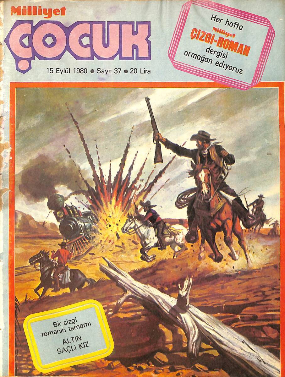 Milliyet Çocuk Dergisi 15 Eylül 1980 Sayı: 37 - Cadı Nine - Çevre Gazetesi - Pembe Tavşan - Superman Balonlu Çiklet Reklamı NDR97137 - 1