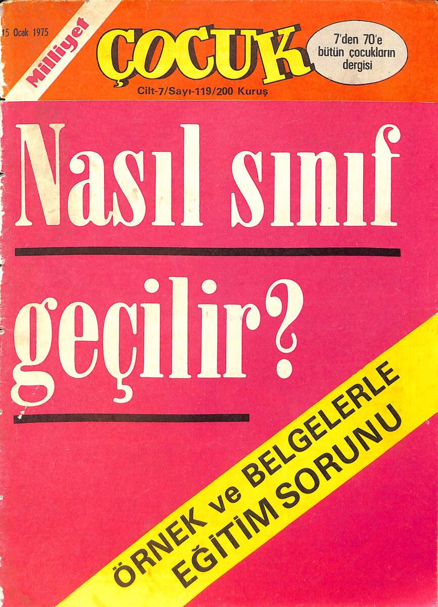 Milliyet Çocuk Dergisi 15 Ocak 1975 Sayı: 119 - Red Kit - Tommy Banco - Örümcek Adam - Kaygısızlar - Pembe Panter NDR97092 - 1