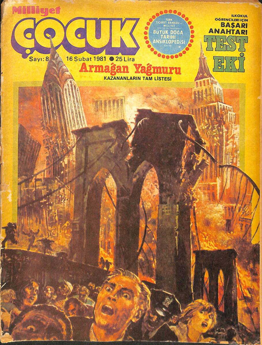 Milliyet Çocuk Dergisi 16 Şubat 1981 Sayı: 8 - Red Kit - Pembe Panter - Erol Evgin - Karakan - DR. Cüneyt Arkın - Yeni Gazete NDR97165 - 1