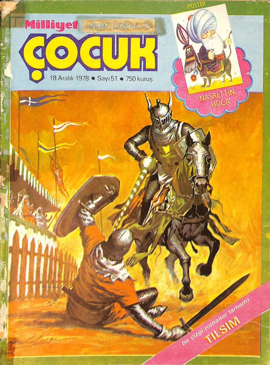 Milliyet Çocuk Dergisi 18 Aralık 1978 Sayı: 51 - Gezegenler Savaşı - Alexander Graham Bell - Temel Reis - Miki Dare 50 Yaşında - Pembe Panter NDR97141 - 1