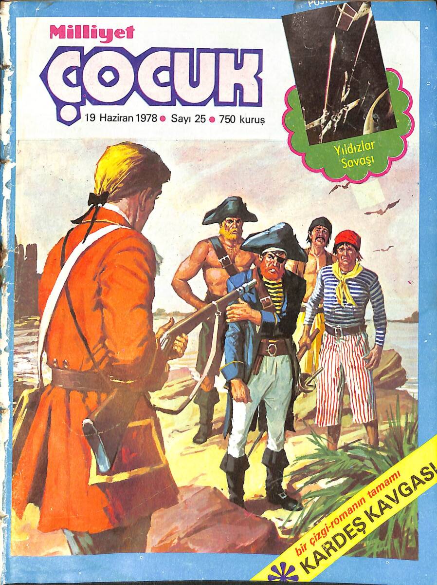 Milliyet Çocuk Dergisi 19 Haziran 1978 Sayı: 25 - Uzay Çocukları - Pembe Panter - Larry Yuma - Temel Reis NDR97126 - 1