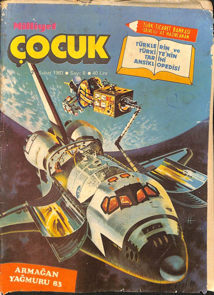 Milliyet Çocuk Dergisi 2 Şubat 1983 Sayı:8 - Mırnav, Tenten İstanbul'da, Red Kit, Hitchock NDR97279 - 1