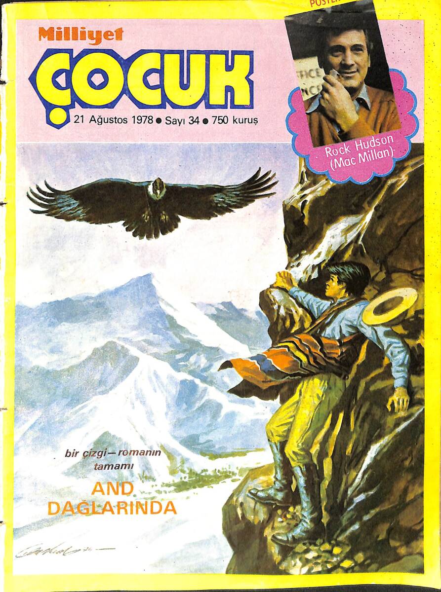 Milliyet Çocuk Dergisi 21 Ağustos 1978 Sayı: 34 - Uzay Çocukları - Temel Reis - Red Kit NDR97133 - 1