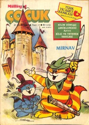 Milliyet Çocuk Dergisi 21 Ocak 1985 Sayı:4 - Kapak: Mırnav - Red Kit 