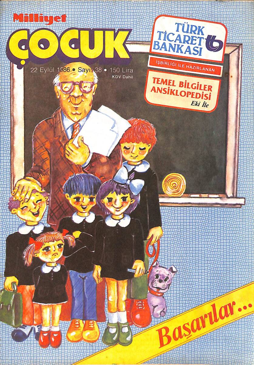 Milliyet Çocuk Dergisi 22 Eylül 1986 Sayı: 38 - Red Kit - Ormanlar Kralı Robin - Bilmece Bulmaca - Altına Hücum - Korkusuz Sürücü - Nilüfer - Şirinler NDR96051 - 1