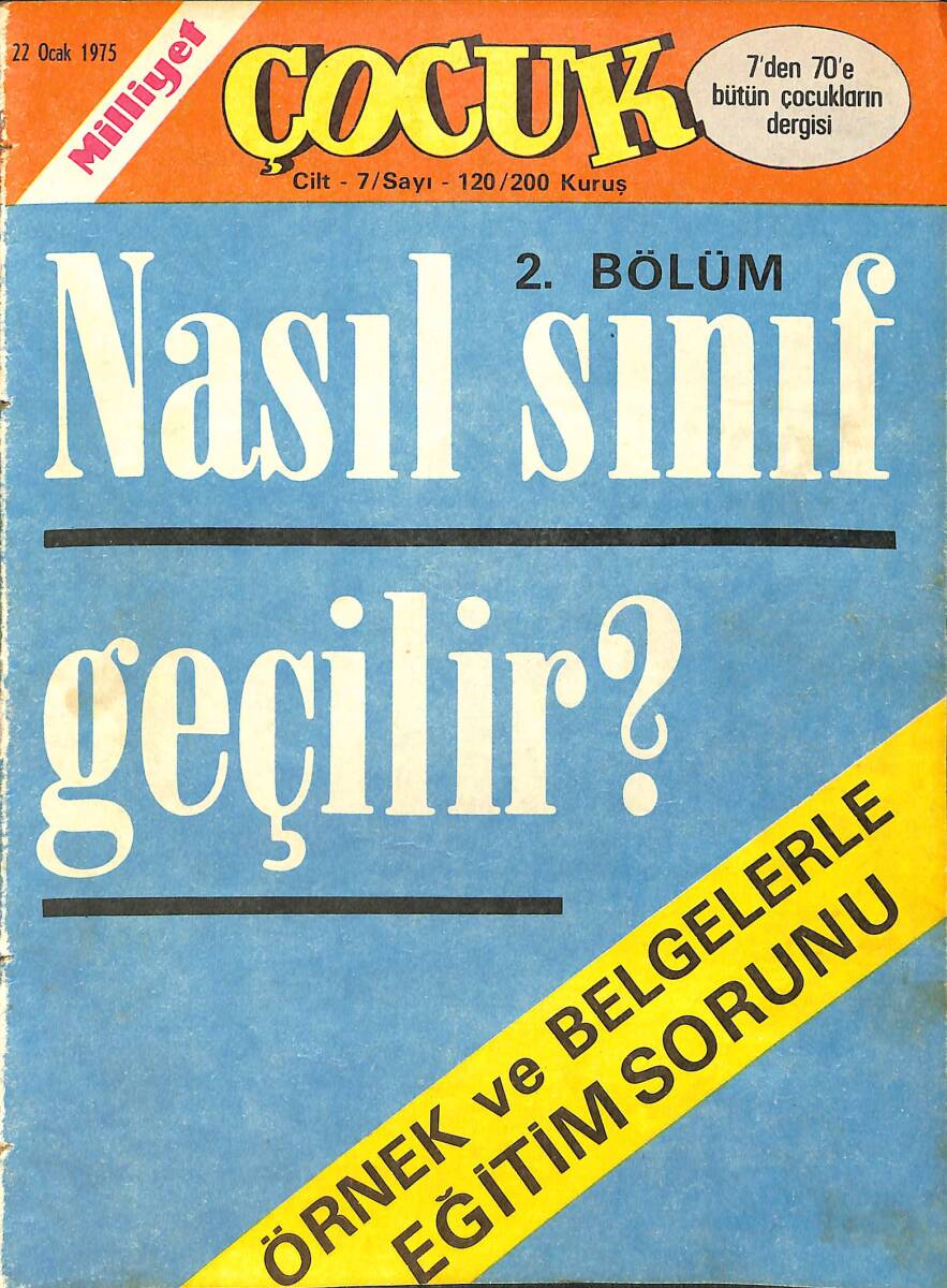Milliyet Çocuk Dergisi 22 Ocak 1975 Sayı: 120 - Red Kit - Tommy Banco - Örümcek Adam - Kaygısızlar - Pembe Panter - Arka Kapak 