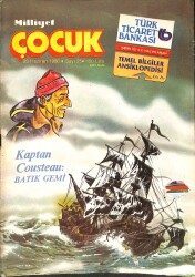 Milliyet Çocuk Dergisi 23 Haziran 1986 Sayı: 25 - Kapak: Kaptan Cousteau - Şimşek Santrafor - Red Kit - Çırak Şirin - Dünya Kupası 