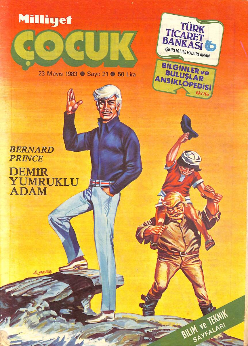Milliyet Çocuk Dergisi 23 Mayıs 1983 Sayı:21 - Mac Coy, Mırnav, Demir Yumruklu Adam NDR95712 - 1