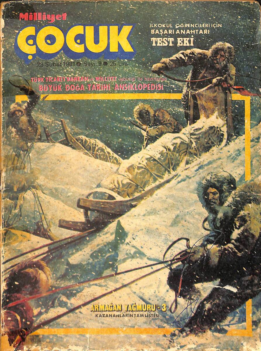 Milliyet Çocuk Dergisi 23 Şubat 1981 Sayı: 9 - Red Kit - Pembe Panter - Ahmet Mekin - Karakan - DR. Cüneyt Arkın - Yeni Gazete NDR97166 - 1