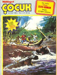 Milliyet Çocuk Dergisi 24 Mart 1980 Sayı: 12 - Kapak: Zürafa Avcıları - Uzay Çocukları - Mayne Reid 
