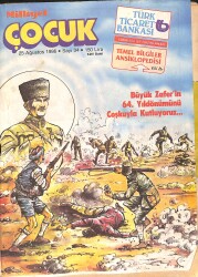 Milliyet Çocuk Dergisi 25 Ağustos 1986 Sayı: 34 - Red Kit - Bebek Şirin - Ormanlar Kralı Robin - Bilmece Bulmaca - Korkusuz Sürücü NDR96054 - Gökçekoleksiyon