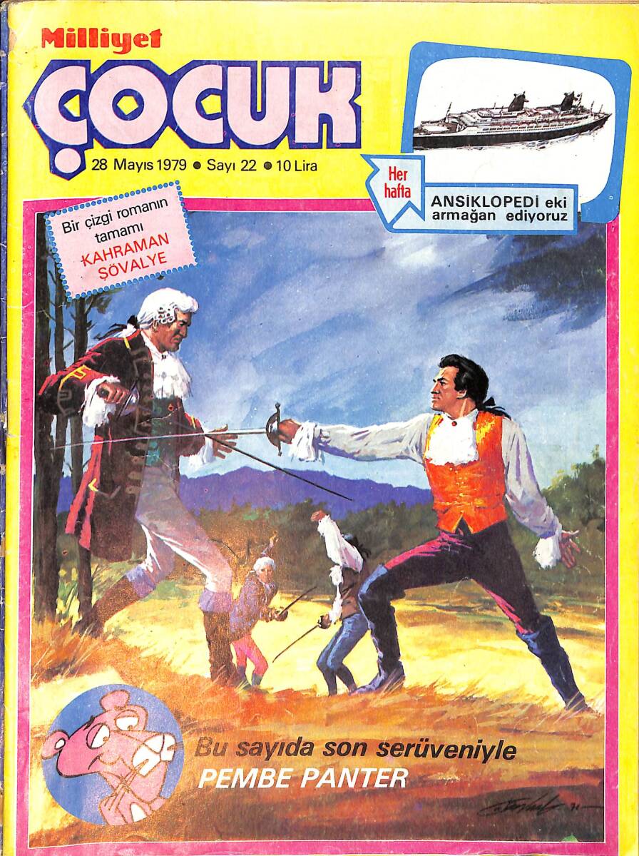 Milliyet Çocuk Dergisi 28 Mayıs 1979 Sayı:22- Pembe Panter (Orta Kısım Eksik) NDR97307 - 1