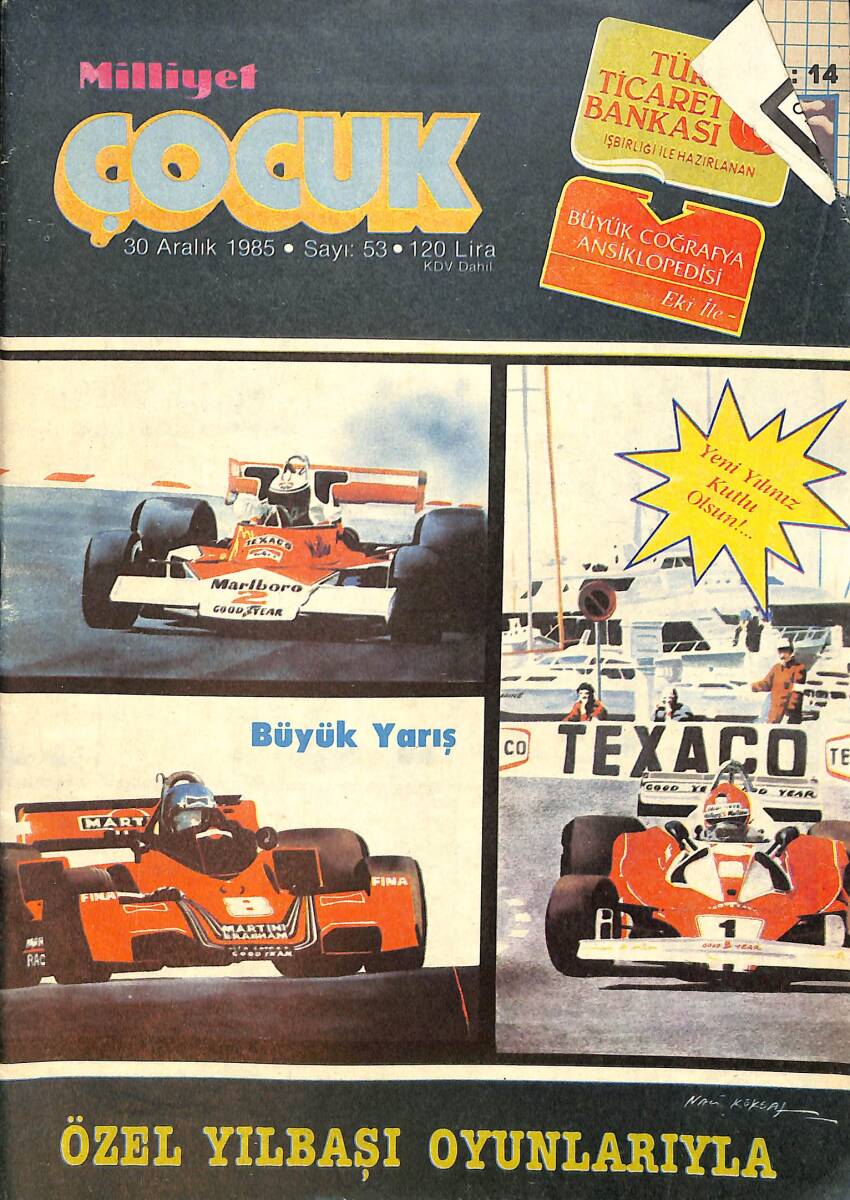 Milliyet Çocuk Dergisi 30 Aralık 1985 Sayı:53 - Beşler Çetesi, Red Kit, Kaptan Cousteau NDR97287 - 1