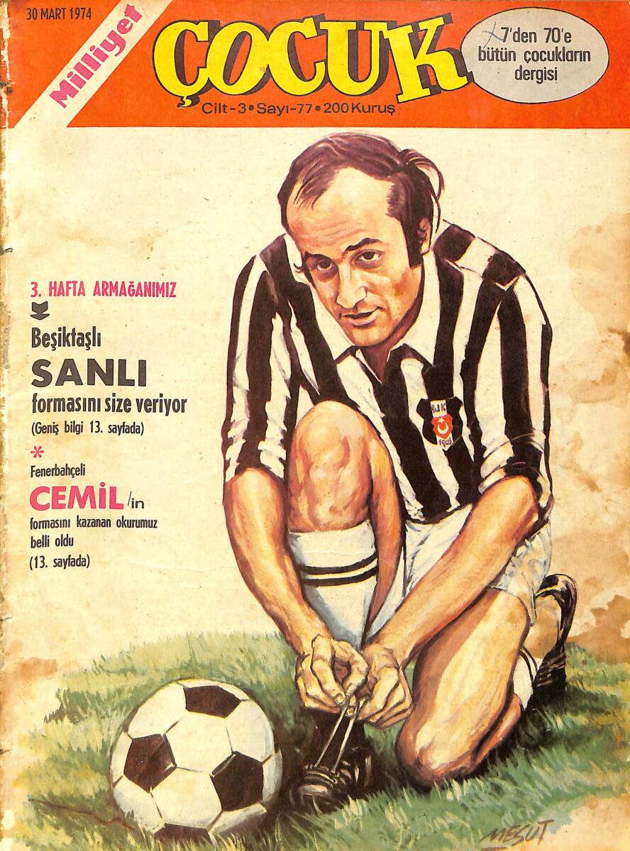 Milliyet Çocuk Dergisi 30 Mart 1974 Sayı: 77 - Gizli Ajan Jim - Zehir Hafiye - Red Kit - Don Kişot - Stanislas NDR97077 - 1