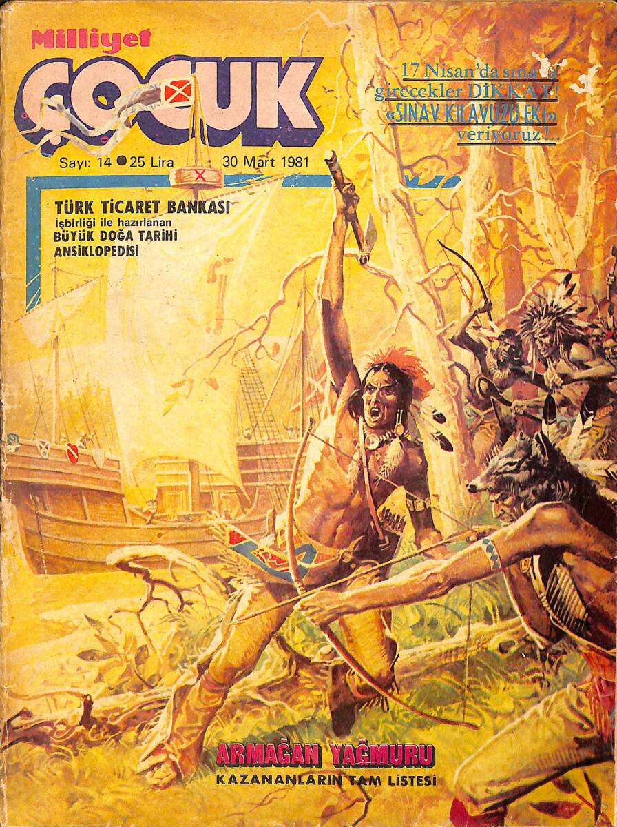 Milliyet Çocuk Dergisi 30 Mart 1981 Sayı:14 - Red Kit Hain Posta Arabası - Yanlış Rota - Karakan 
