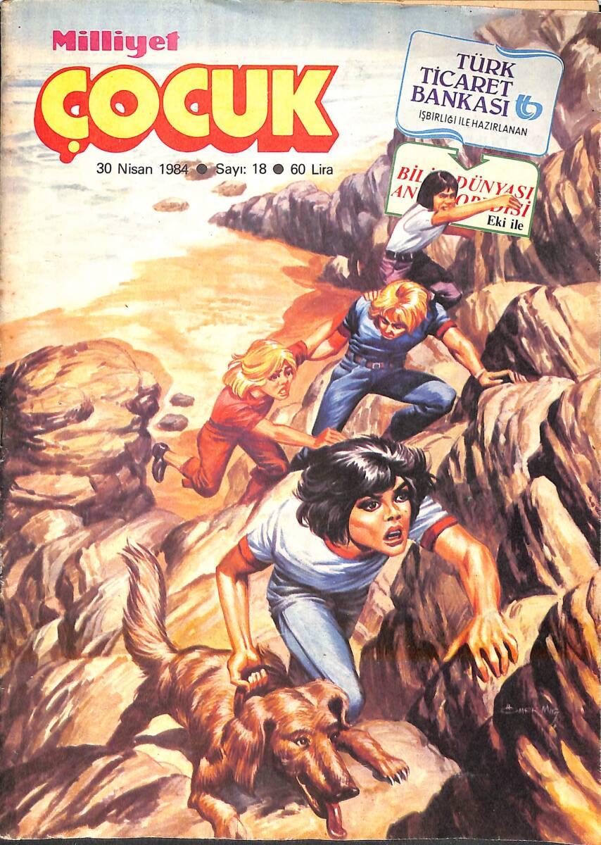 Milliyet Çocuk Dergisi 30 Nisan 1984 Sayı:18 - Red Kit, Cimcime Çizgi Roman NDR94040 - 1